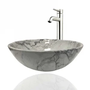 Ceramic Vessel Sink Handmade European Style Porcelain Bathroom Sink Vessel