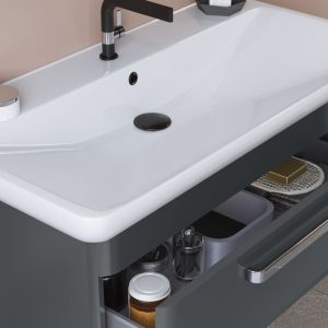 High End 32" Vanity (Rose Glossy Grey)