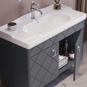 High End 34" Vanity (Dream Glossy Grey)