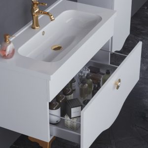 High End 40" Vanity (CUNDA White-Gold)