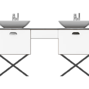 High End 62" Vanity (BEI Oak-White)