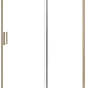 RENO 74 inch H x 60 inch W Frameless Sliding Shower Door in Gold