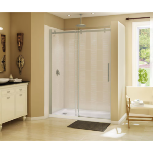 RENO 72 inch H x 60 inch W Frameless Sliding Shower Door in Chrome
