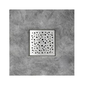 6"x 6" Stainless Steel Square Shower Drain with Membrane