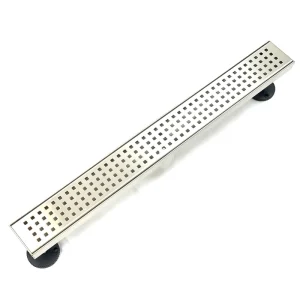 12 Inch Stainless Steel Block Style Shower Drain without Membrane