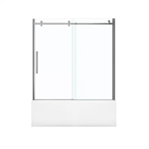 Chrome Frameless Sliding Shower Door for Bathtub