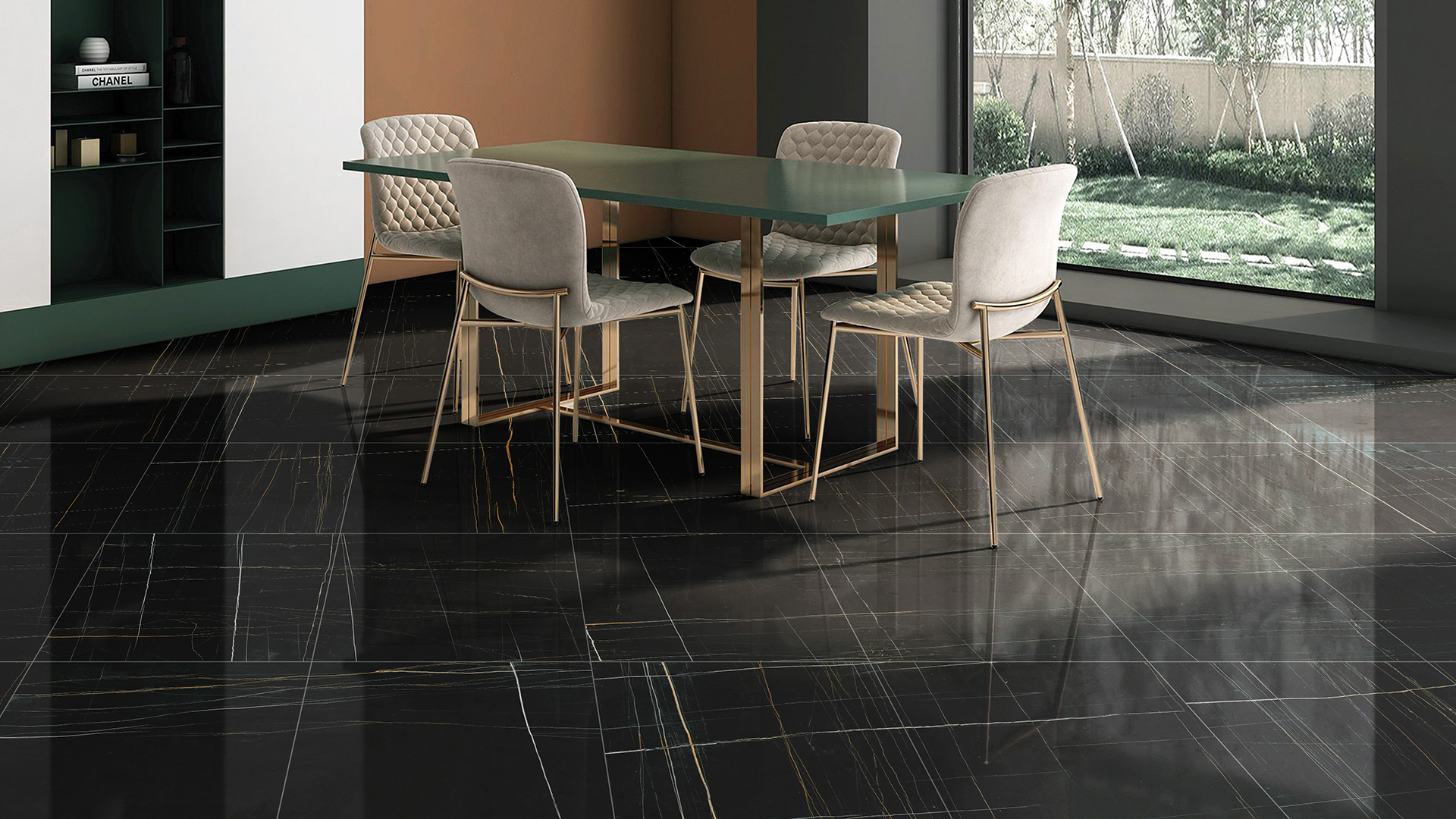 Eterna (Sahara Noir) 24-inch x 24-inch Glossy Porcelain Tile $7.99/sqft - Image 3