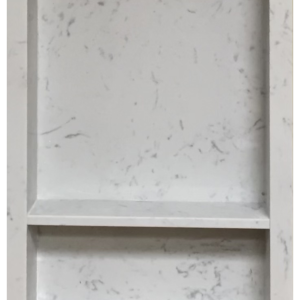 16" x 24" Carrara Quartz Shower Niche