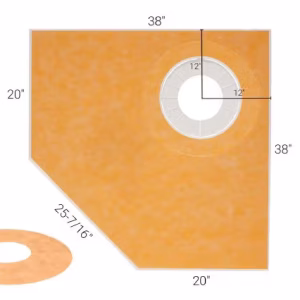 Schluter KERDI-SHOWER-TT Thin Shower Tray with Neo Angle 38"x 38"