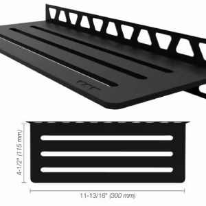 Schluter Shelf-W Rectangular Wall Shelf Wave Design - Aluminum Matte Black