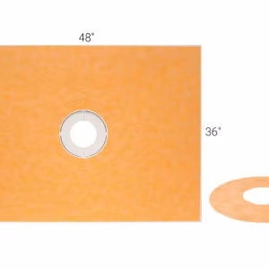 Schluter KERDI-SHOWER-TT Center Outlet Position 36" x 48" dimension