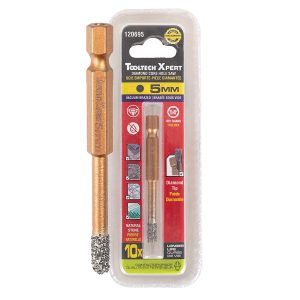 Tooltech Xpert Diamond Core Hole Saw Bit 3/16in (5mm) Hex Shank