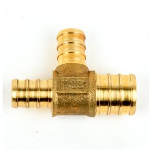 StreamWay Pex Brass Tee Barb To Barb 3/4 X 1/2 X 1/2in