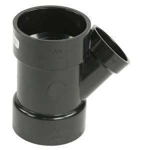 Ipex ABS Reducing Wye 3in X 3in X 2in Black