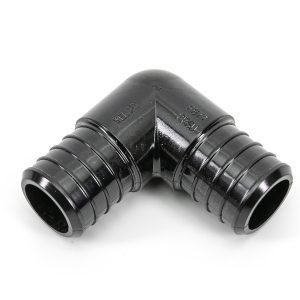 StreamWay Pex Poly 90° Elbow Barb To Barb 3/4 X 3/4in Black
