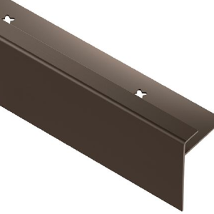 Schluter VINPRO-STEP-R Resilient Surface Stair-Nosing Profile with Elongated Reveal - Anodized Aluminum Brushed Antique Bronze