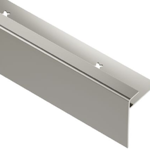 Schluter VINPRO-STEP-R Resilient Surface Stair-Nosing Profile with Elongated Reveal - Anodized Aluminum Brushed Nickel