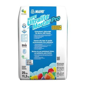 25lb packaging of MAPEI Ultralite Mortar Pro color White