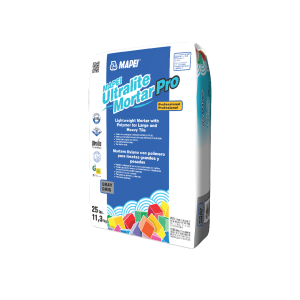 25lb packaging of MAPEI Ultralite Mortar Pro color Gray