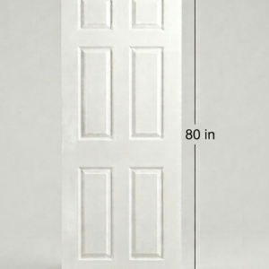London 6-Panel Textured Hollow Core Interior Door - 16 x 80 in