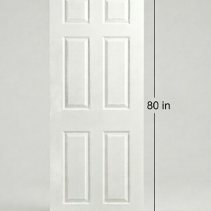 London 6-Panel Textured Hollow Core Interior Door - 18 x 80 in