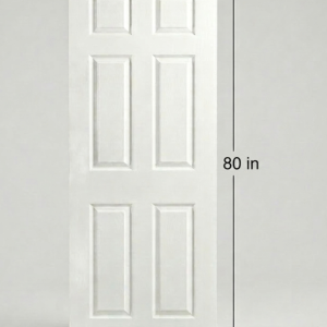 London 6-Panel Textured Hollow Core Interior Door - 20 x 80 in
