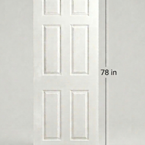London 6-Panel Textured Hollow Core Interior Door - 26 x 78 in