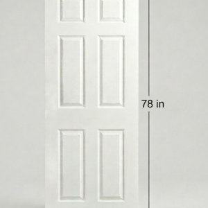 London 6-Panel Textured Hollow Core Interior Door - 28 x 78 in