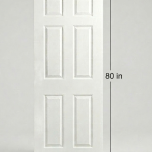 London 6-Panel Textured Hollow Core Interior Door - 30 x 80 in
