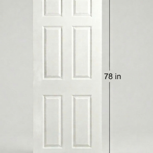 London 6-Panel Textured Hollow Core Interior Door - 32 x 78 in