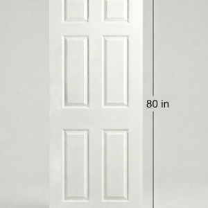 London 6-Panel Textured Hollow Core Interior Door - 34 x 80 in