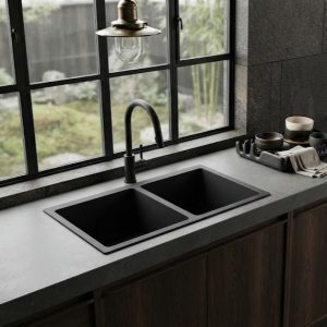 32 in Double Bowl Stainless Steel Kitchen Sink