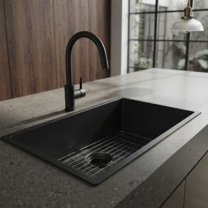 32 in Single Bowl Stainless Steel Kitchen Sink