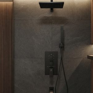LED Shower Panel placed inside a bathroom setting