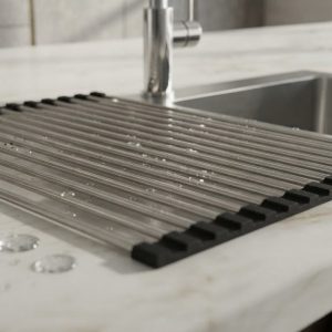 Over Sink Roll Up Dish Drying Rack 1