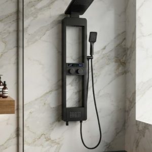 Shower Panel Tower With LED black 1