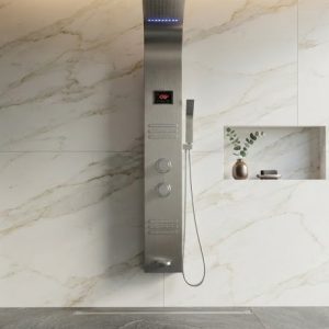 Smart LED Shower Panel With Water Temperature Display 1